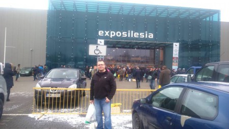 pred výstaviskom v Sosnowci 